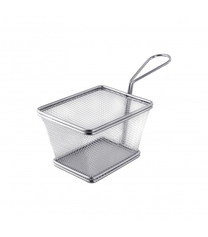 Mini panier friteuse métal rectangulaire  105x85mm H65mm -6Pcs