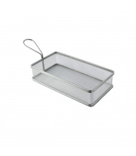 Grand panier friteuse métal rectangulaire 220x120mm H35mm -6Pcs