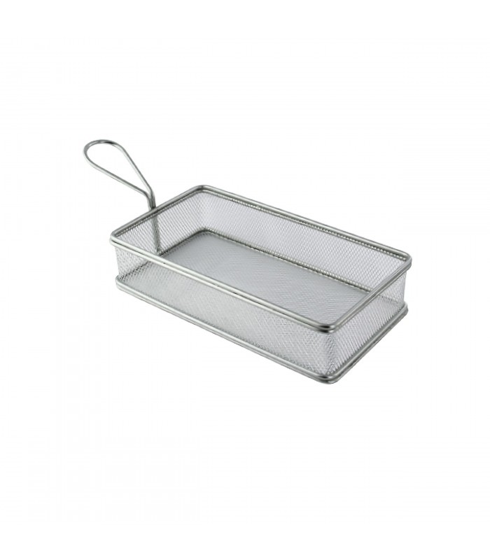 Grand panier friteuse métal rectangulaire 220x120mm H35mm -6Pcs