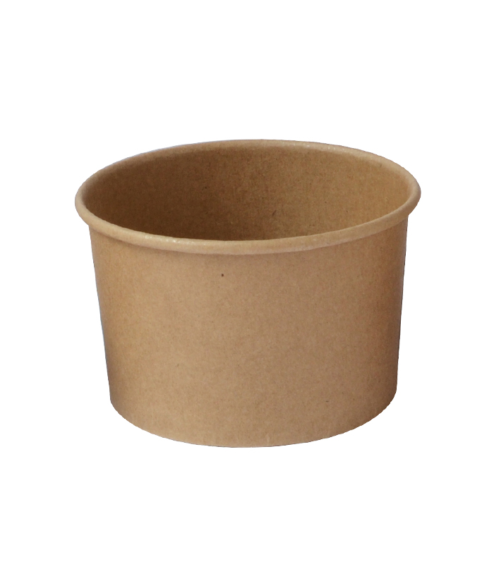 Pot carton kraft brun chaud et froid  H55mm 180ml -10Pcs