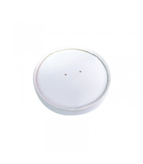 Couvercle plat blanc en carton kraft perforé pour la vapeur -50Pcs