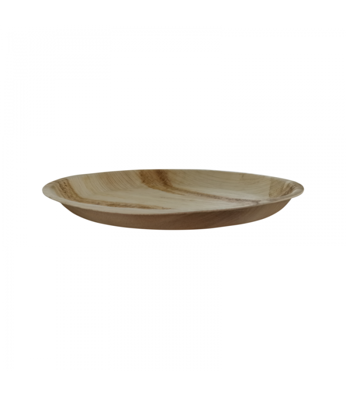 Assiette ronde en palmier   H25mm -25Pcs