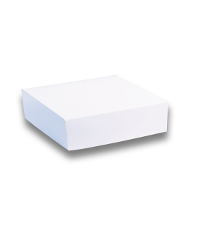 Boîte pâtissière carton blanche 250x250mm H100mm -50Pcs
