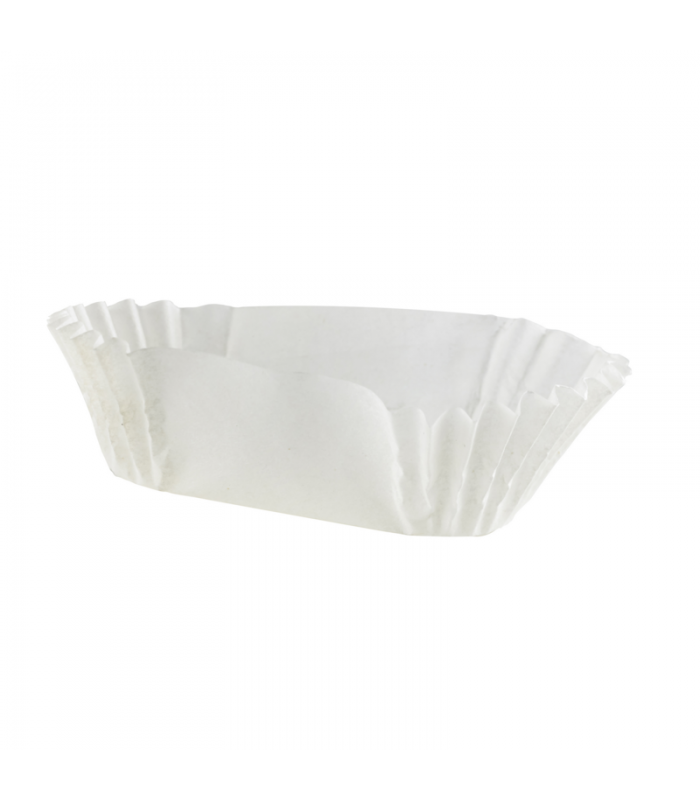 Caissette papier ovale blanche 60x17mm H15mm -1000Pcs