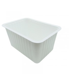 Barquette plastique PP micro-ondable 192x137mm H100mm 1800ml -100Pcs