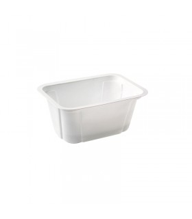 Barquette scellable rectangle, en plastique blanc 40x50mm -100Pcs