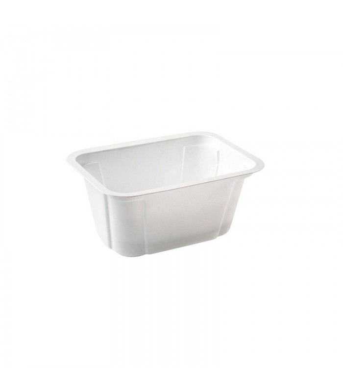 Barquette scellable rectangle, en plastique blanc 40x50mm -100Pcs
