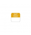 Rouleau étiquette orange samedi 25x25mm -1000Pcs