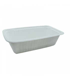 Barquette plastique "gastronorme" pour préparation froide 264x161mm H75mm 2000ml -50Pcs