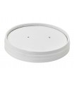 Couvercle plat blanc en carton kraft perforé pour la vapeur  H15mm -50Pcs