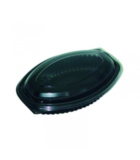 Cassolette plastique PP ovale noire 207x143mm H27mm 400ml -300Pcs