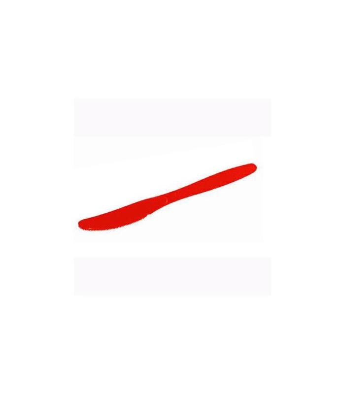 Couteau plastique PS rouge "Majesty"  180 -100Pcs