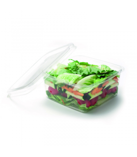 Pot carré en PLA transparent   160x160mm H65mm 1100ml -50Pcs