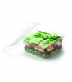 Pot carré en PLA transparent   160x160mm H65mm 1100ml -50Pcs