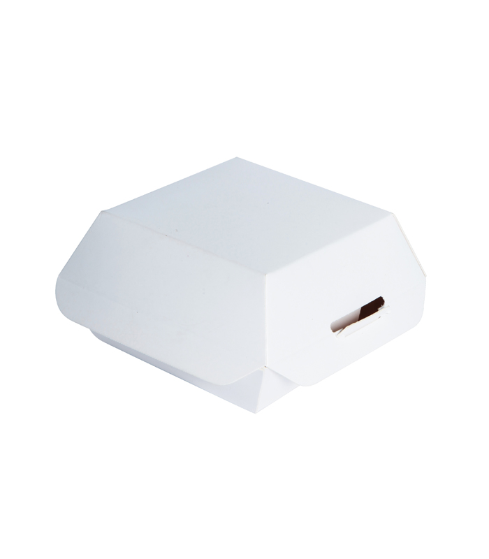Mini boite burger en carton blanc 80x75mm H50mm -25Pcs