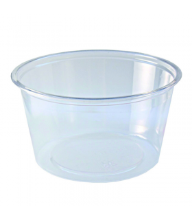 Pot à sauce rond en plastique PLA transparent  H40mm 110ml -100Pcs
