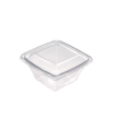 Saladier plastique PET carré transparent 190x190mm H45mm 750ml -300Pcs