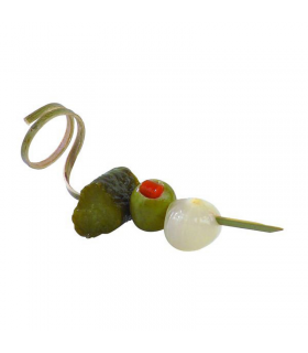 Pique bambou avec boucle "Twist"    H22mm -25Pcs