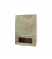 Sac bloomer papier kraft vergé avec fenêtre  157x85mm H220mm -125Pcs