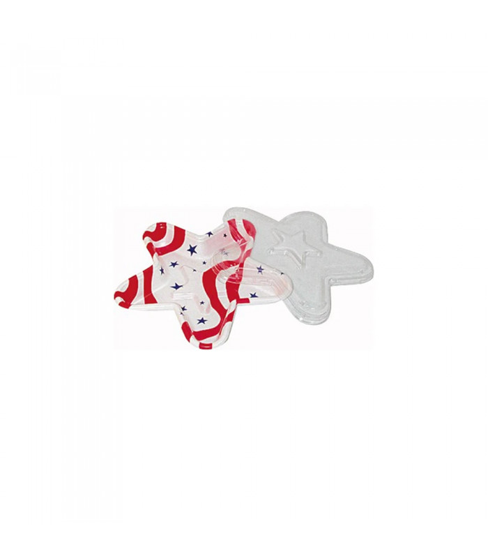 Barquette plastique décor "étoile USA" -250Pcs