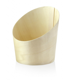 Tube bois coupe oblique   H102mm 270ml -25Pcs