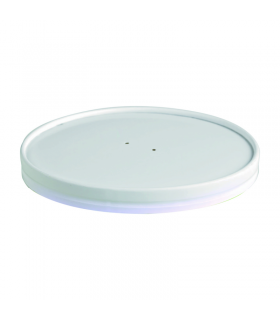Couvercle plat blanc en carton kraft perforé pour la vapeur  H16mm -45Pcs
