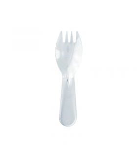 Mini spork plastique transparente 90 -100Pcs