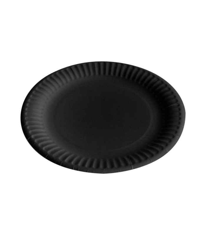 Assiette plastique noire "First Class" -18Pcs