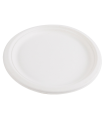 Assiette ronde blanche en pulpe  H21mm -50Pcs
