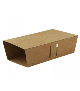 Couvercle étui coulissant en carton brun pour barquette à tiroir snack 215x90mm H53mm -300Pcs