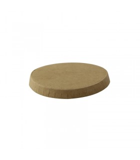 Couvercle carton kraft chaud et froid  H11mm -50Pcs