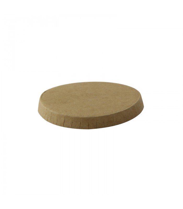 Couvercle carton kraft chaud et froid  H11mm -50Pcs