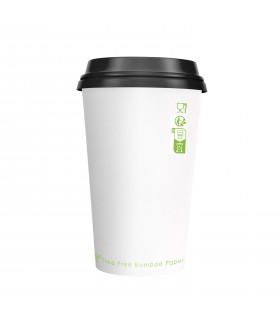 Gobelet Nature Cup en carton kraft brun strié  H132mm 450ml -50Pcs