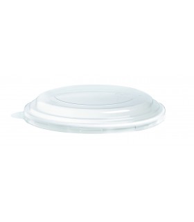 Couvercle plat transparent en plastique RPET -25Pcs