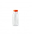 Bouteille transparente en plastique RPET avec bouchon orange 56 H150mm 250ml -300Pcs