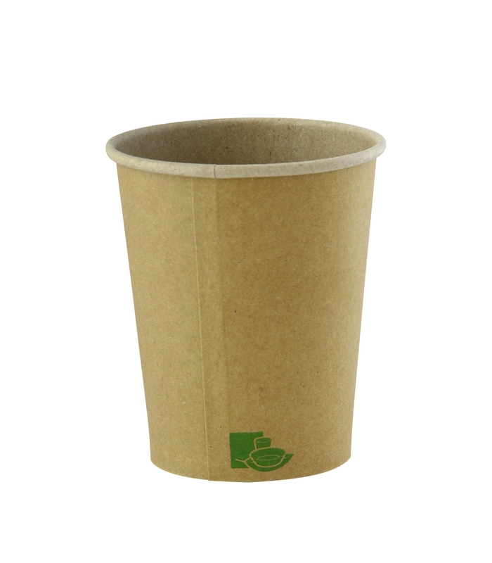 Gobelet Zen en carton kraft brun  H92mm 230ml -50Pcs