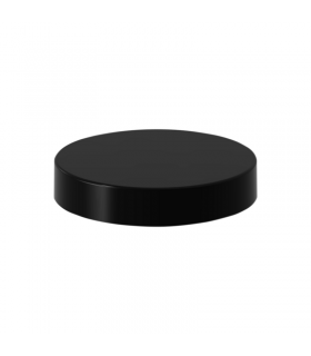 Couvercle plat noir en plastique PP, à visser  H14mm -225Pcs