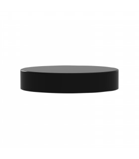 Couvercle plat noir en plastique PP, à visser  H16mm -80Pcs