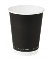 Gobelet en carton noir à double paroi sans matière plastique, Waterbased  H110mm 350ml -25Pcs