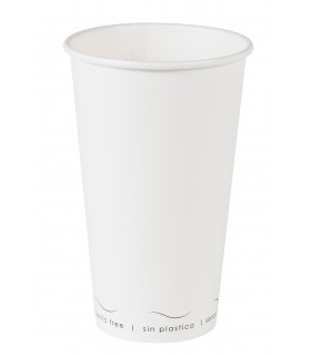 Gobelet Eden blanc en carton sans plastique, Waterbased  H136mm 470ml -50Pcs