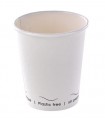 Gobelet Eden blanc en carton sans plastique, Waterbased  H79mm 180ml -50Pcs