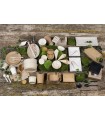 Assiette carrée brune en pulpe  160x160mm -25Pcs