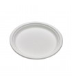 Assiette ronde blanche en pulpe   H21mm -50Pcs