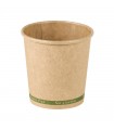 Gobelet Zen en carton kraft brun sans plastique, Waterbased  H57mm 72ml -50Pcs