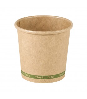Gobelet Zen en carton kraft brun sans plastique, Waterbased  H60mm 90ml -50Pcs