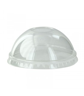 Couvercle PET transparent dôme avec trou  H10mm -100Pcs