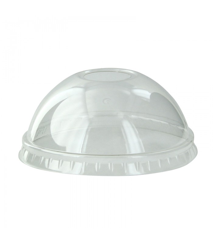 Couvercle PET transparent dôme avec trou  H10mm -100Pcs