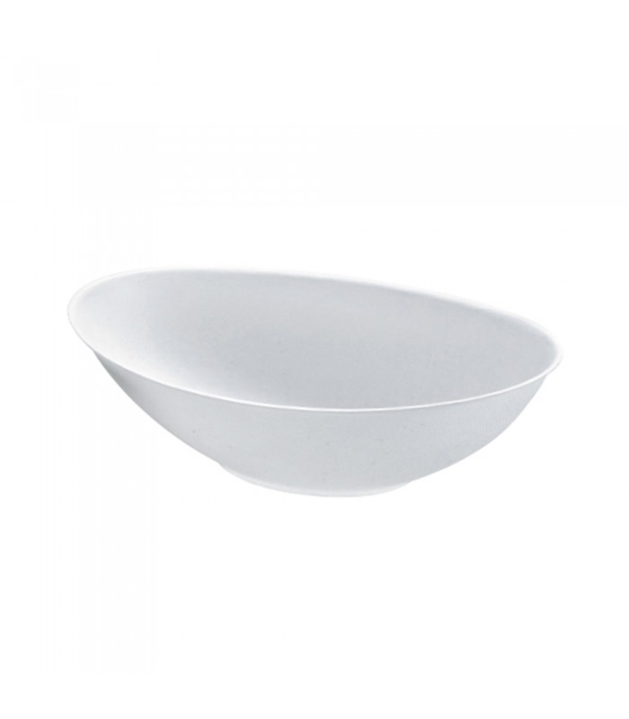 Bol ovale blanc en pulpe "BioNchic" 240x145mm H63mm 1000ml -125Pcs