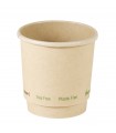 Gobelet brun en carton fibre de bambou à double paroi sans plastique, Waterbased  H62mm 120ml -25Pcs