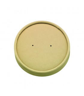 Couvercle brun en carton kraft sans matière plastique, Waterbased  H7,5mm -50Pcs